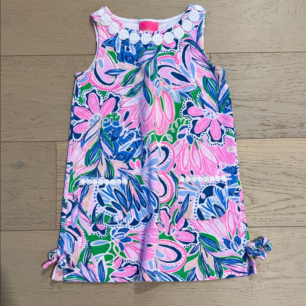 Lilly Pulitzer Little Lilly Classic Shift Pink and Blue Dress NWOT